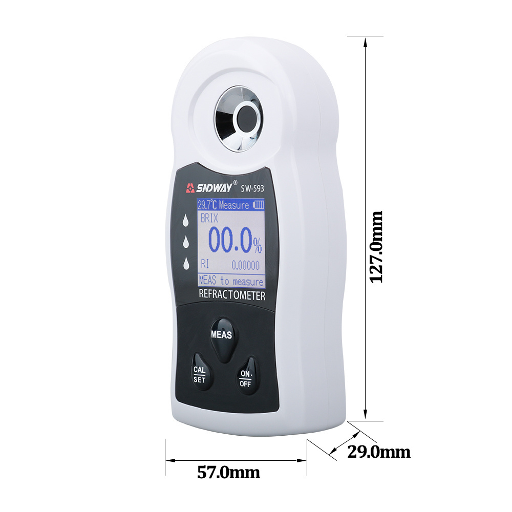 Saccharimeter Densimeter 0~55% Brix Digital Refractometer LCD Sugar Meter for Fruit Wine Beer Alcohol Sugar Concentration Tester