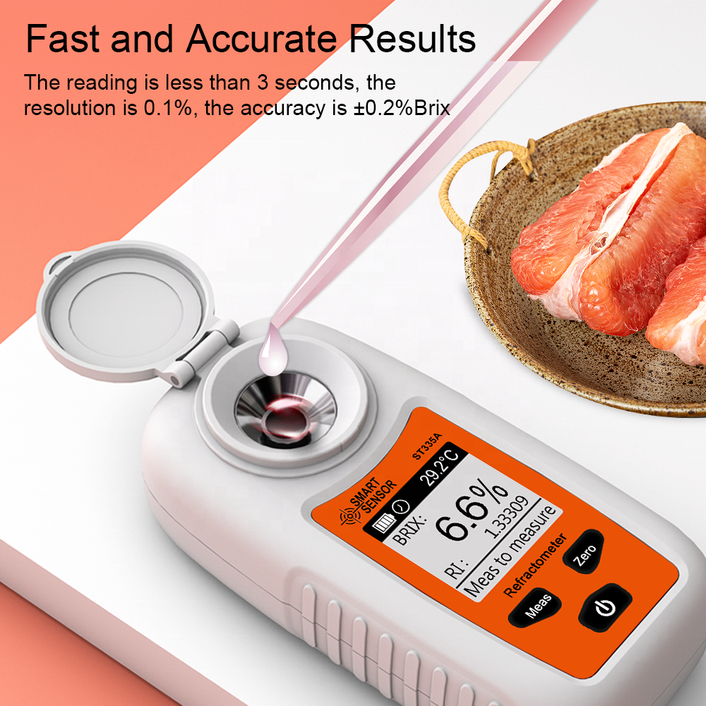 Digital Brix Meter Professional Refractometer Fruit Juice Beverage Wine Beer Alcohol Sugar Content Measuring Instrument 0-35%