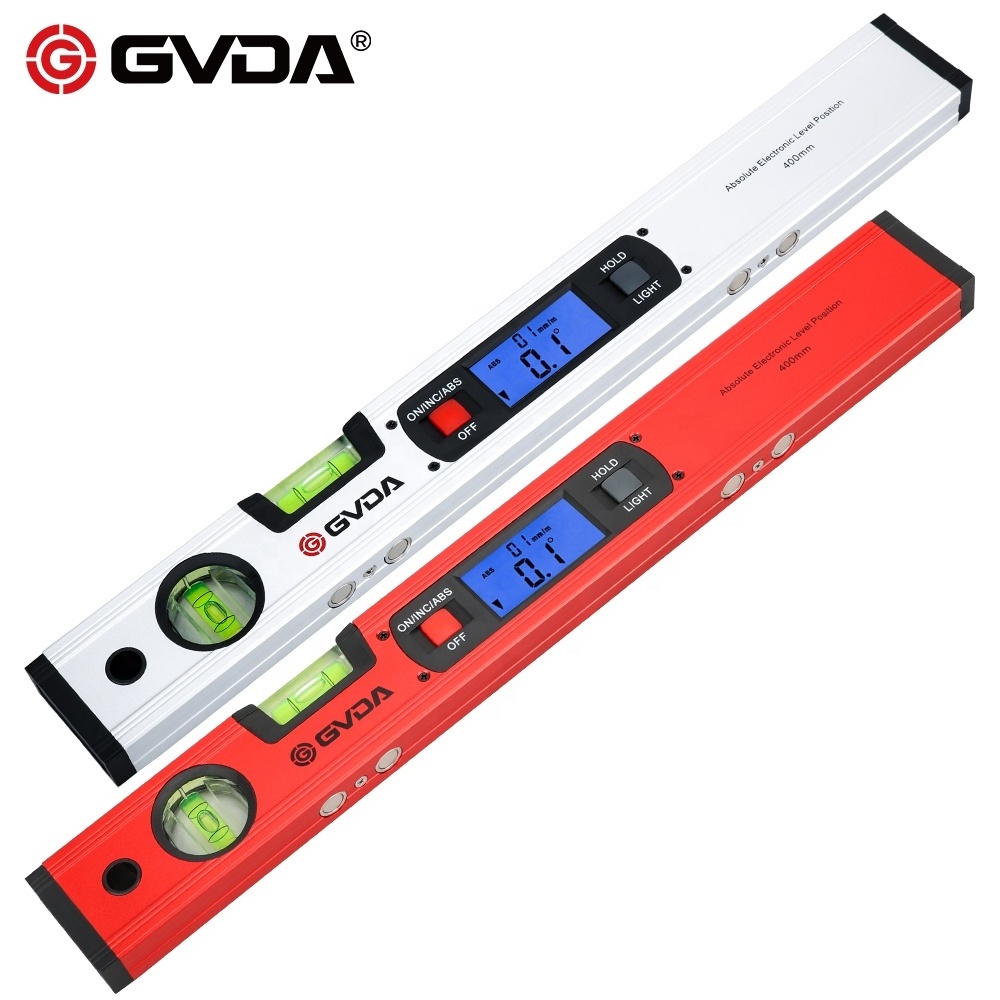 GVDA 360 degree Magnetic Goniometer Angle Slope Meter Ruler Digital Inclinometer Protractor Electronic Spirit level Bubble Box