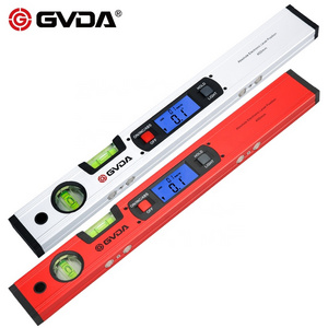 GVDA 360 degree Magnetic Goniometer Angle Slope Meter Ruler Digital Inclinometer Protractor Electronic Spirit level Bubble Box