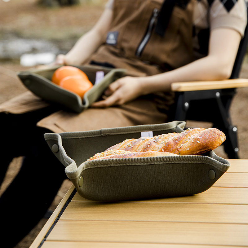 Hiking Camping Change Key Wallet, Coin Box, Storage Valet Personal Items food fruit waxed canvas cotton dice Tray Box