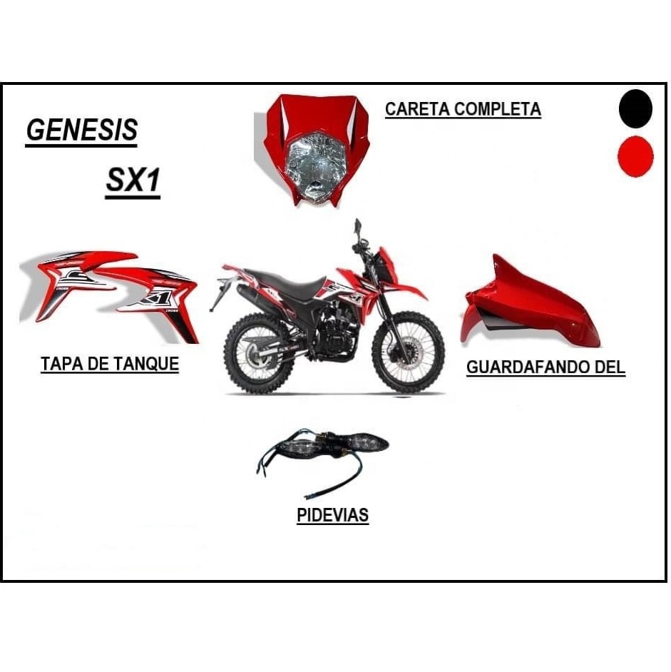 Wholesale Genesis SX1 motorcycle spare parts headlight Y Venda todos repuestos de motocicleta genesis sx1 faro del