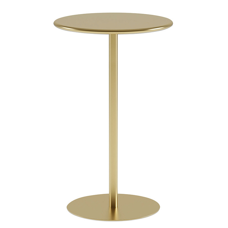 luxury gold round glass coffee table with metal bars cool breakfast bar table for events bar counter commercial furniture