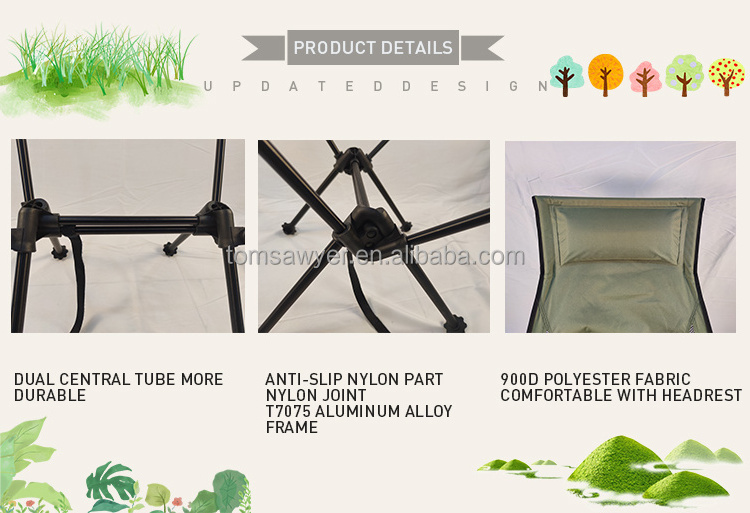 High Quality Outdoor Folding Chair Camping High Back Beach Chair Fishing Portable Folding Chair