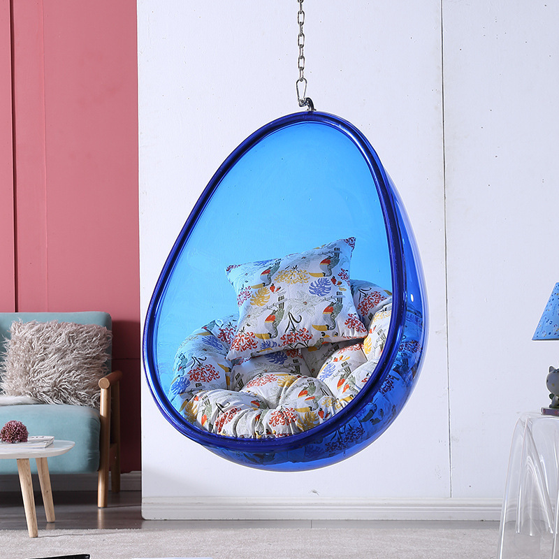 High Quality Lazy Space Bubble Chair Balcony Egg Hanging Swing Chair Acrylic Transparent Swing Chair For Living Room