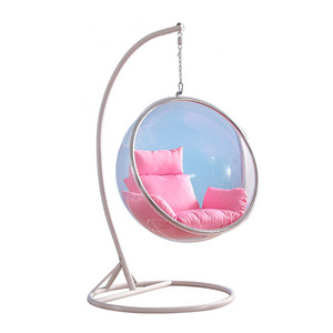 High Quality Lazy Space Bubble Chair Balcony Egg Hanging Swing Chair Acrylic Transparent Swing Chair For Living Room