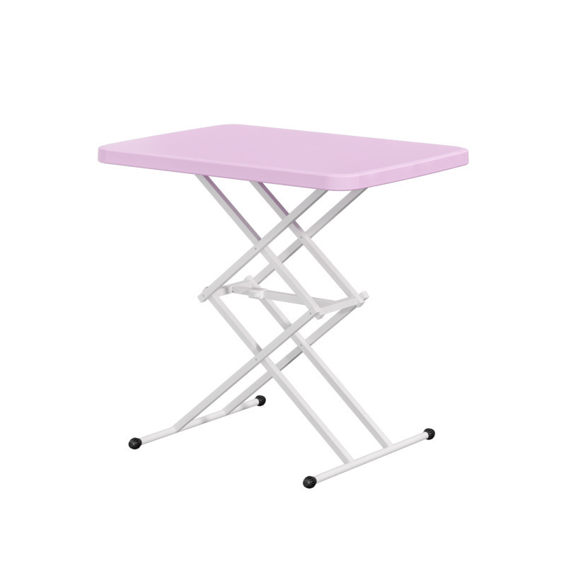 Adjustable Portable Lifting Table Plastic Folding Laptop Table With Plastic Surface And Metal Bracket