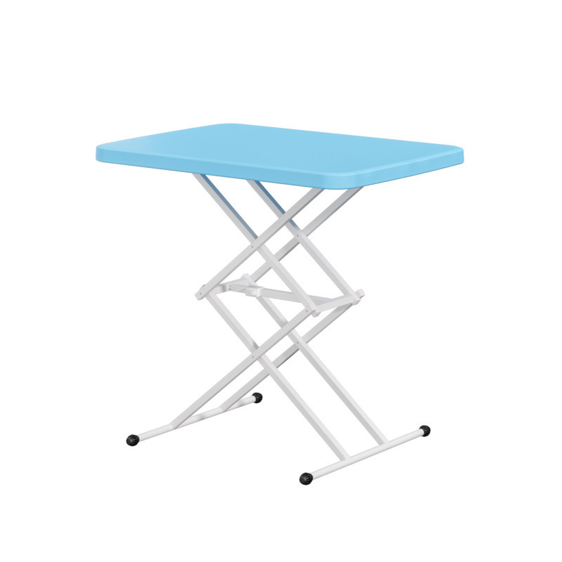 Adjustable Portable Lifting Table Plastic Folding Laptop Table With Plastic Surface And Metal Bracket