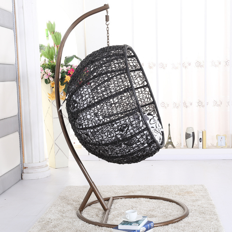 rattan egg chair leisure wicker patio double garden swing chair hanging egg with cushion