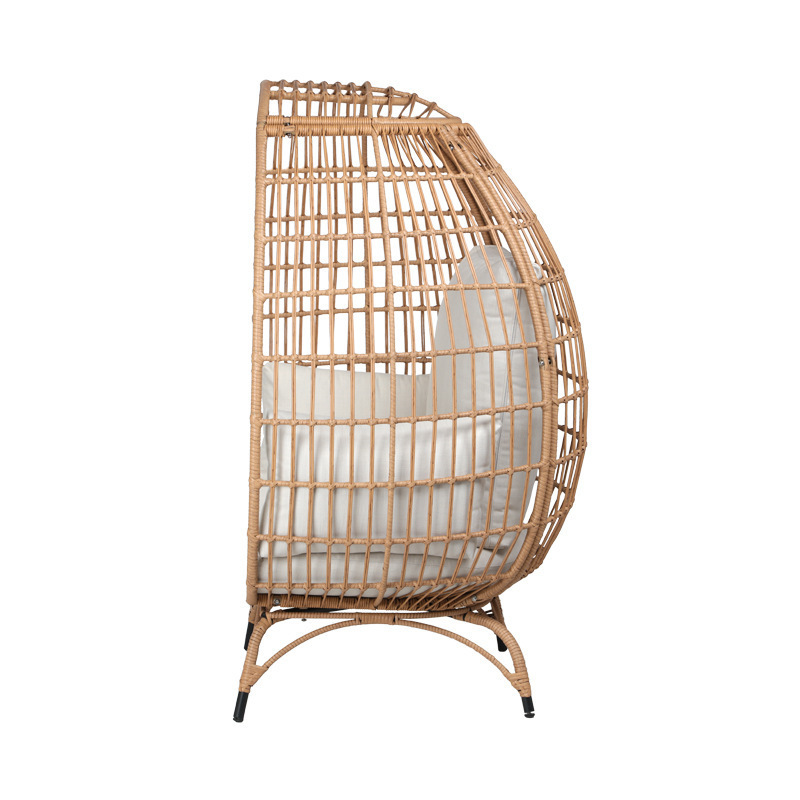 china trade Outdoor swing rattan chair indoor iron rattan egg shaped out door pedicure chair garden leisure chair