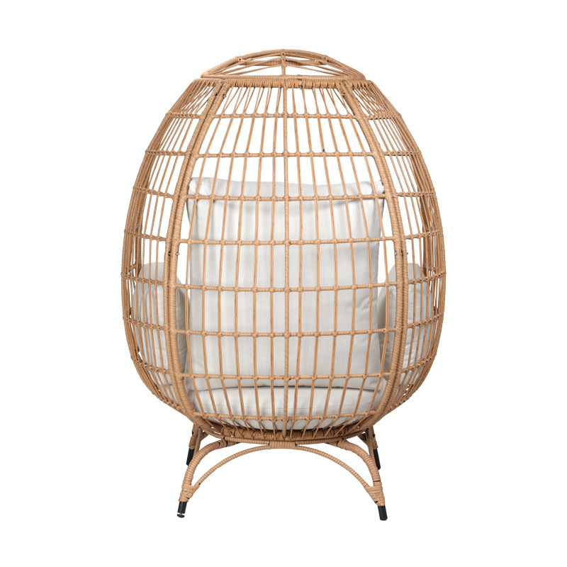 china trade Outdoor swing rattan chair indoor iron rattan egg shaped out door pedicure chair garden leisure chair