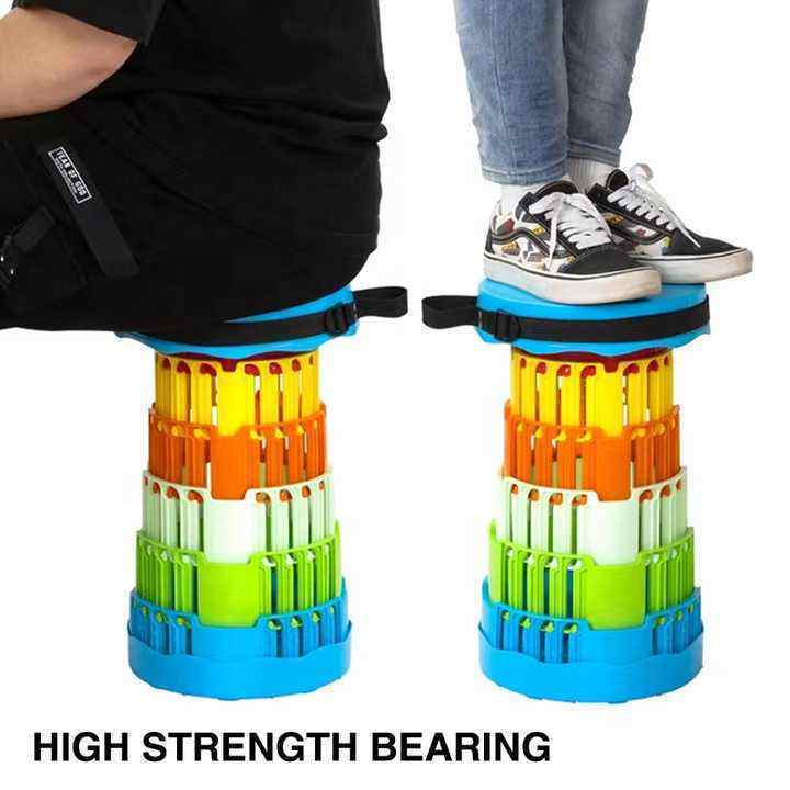 hot selling high quality telescoping adjustable retractable folding portable rainbow step garden seat stool With Cushion