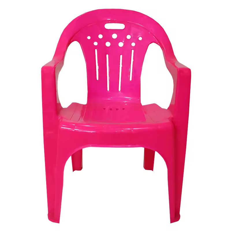 Park Patio Stacking Garden Outdoor Cheap White Pink Heavy Duty Plastic Arm Chairs