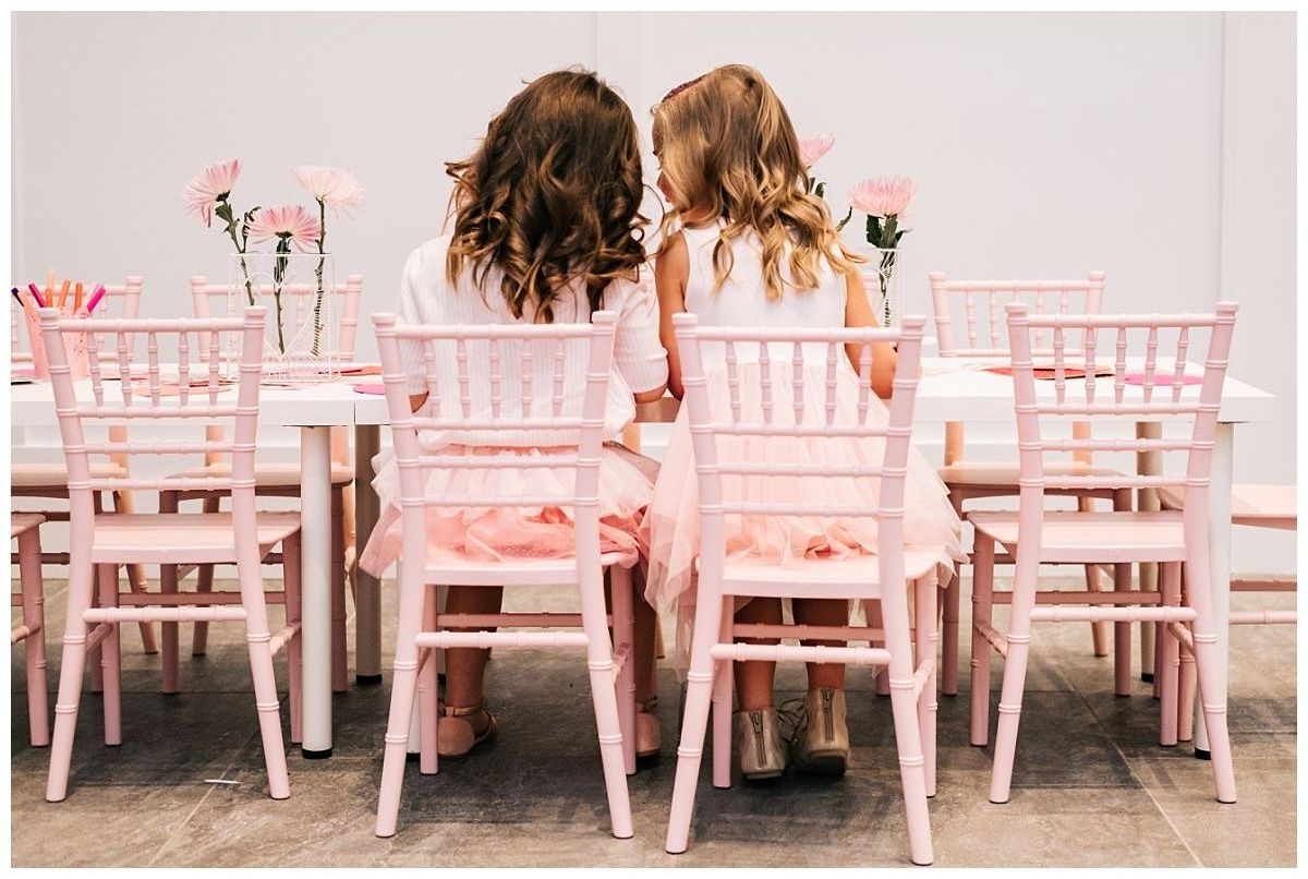 kids chiavari tiffany chair pink kids birthday party tables and chairs furniture for party