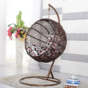 double Seater waterproof outdoor balcony swing hanging chair woven rattan egg Patio chair