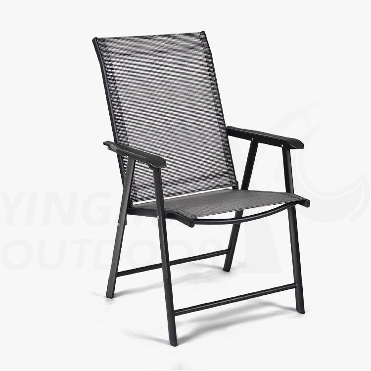 Patio Folding Chairs Portable Garden Dining Chair for Outdoor  Camping Portable Outside Chair with Armrest Deck Lawn Camping