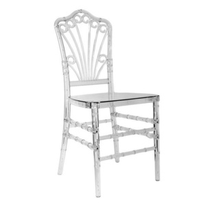 royal Crystal Transparent Commercial Bamboo Napoleon Luxury Chair Banquet hotel PC wedding Chairs for sale rent rentals