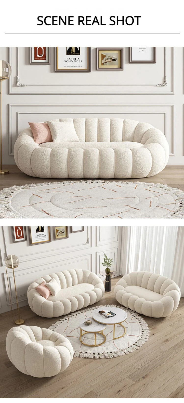 Lazy pumpkin sofa Internet celebrity luxury single sofa chair living room balcony tatami swivel lazy sofa