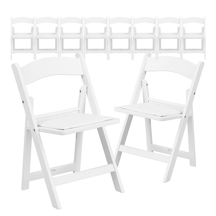 High Quality Garden sillas plegables Wedding Event Plastic Wimbledon White Chairs Resin Outdoor Folding Chair for events