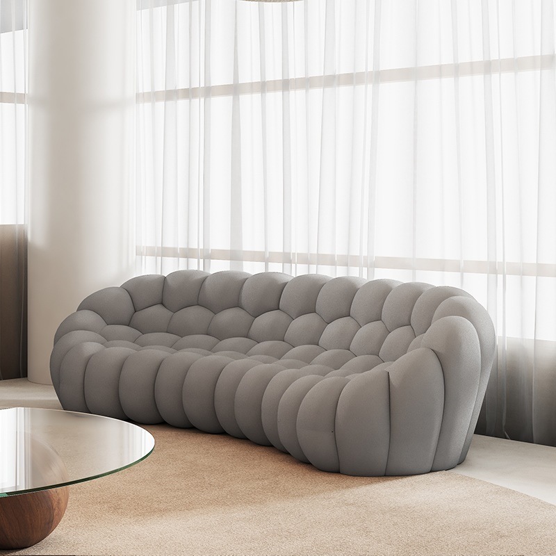 luxury white couches living room modern furniture Leisure Luxury Fabric minimalist Sectional Bubble sofa