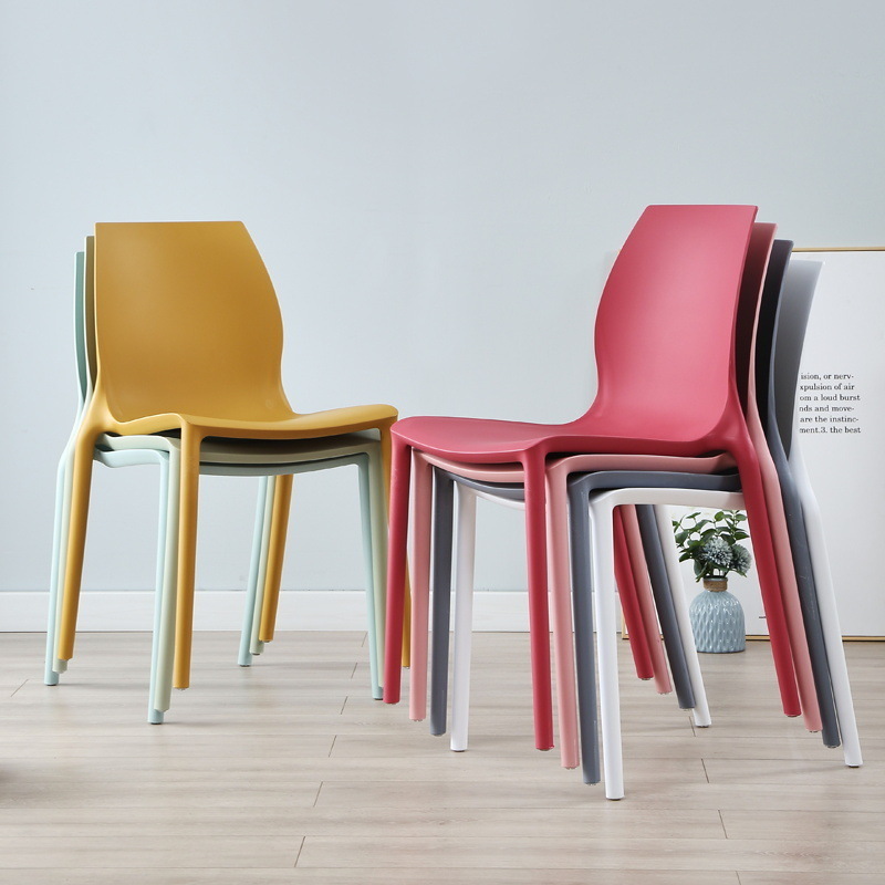 Modern stacking colored restaurant chair cafe bar studio polypropylene Leisure PP plastic dining chair