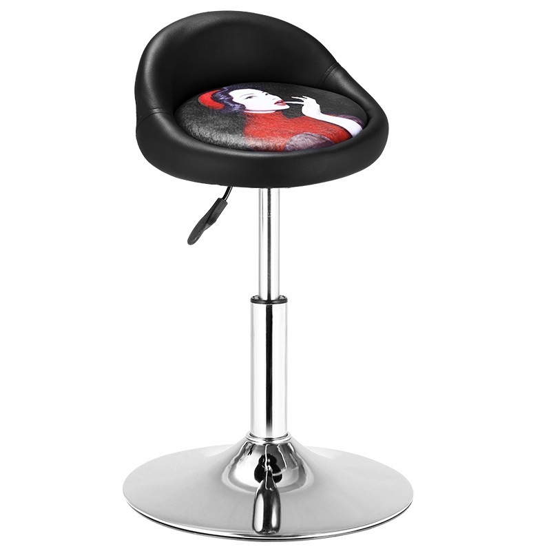 2024 Bar Chair Bar Lifting Rotating Backrest Chair Home High Stool Bar  Chair With Heavy Duty Wheels Haircut Salon Stools