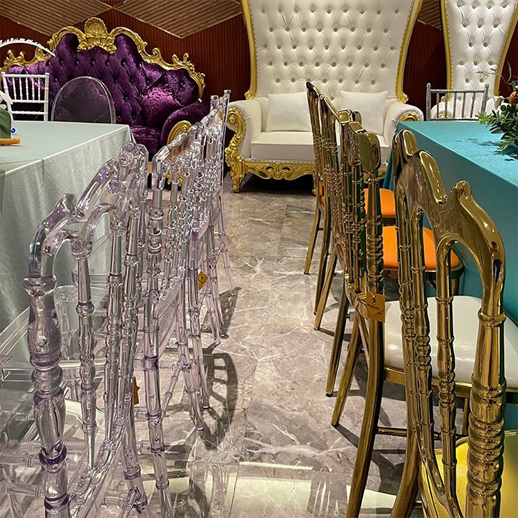 High Quality plastic clear banquet acrylic transparent chiavari chair polycarbonate hotel wedding dining event chivari chairs