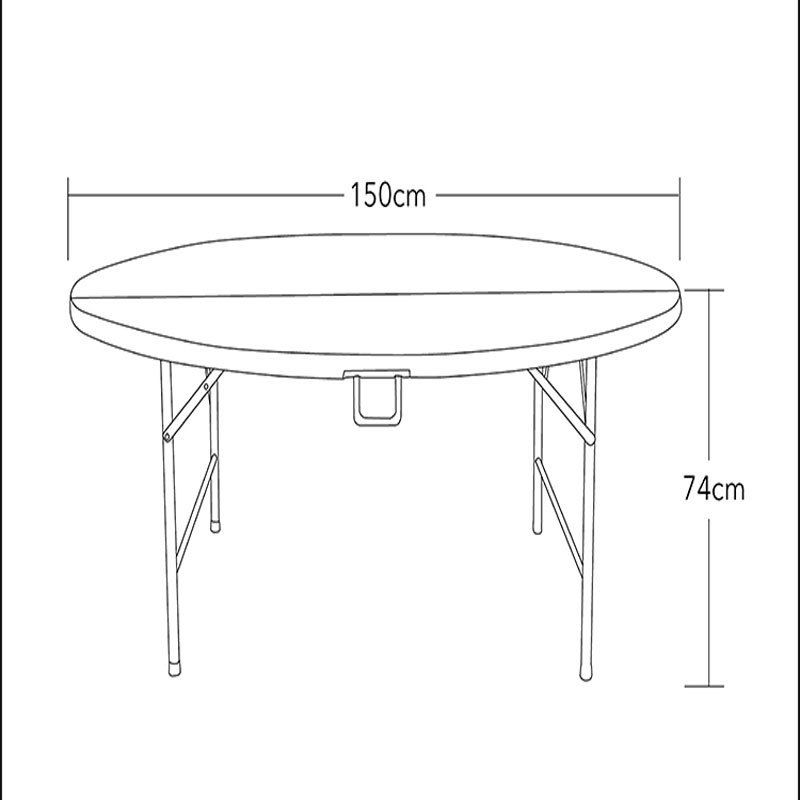 6ft cheap indoor outdoor hdpe portable wedding banquet dining event plastic folding round table and chair for party