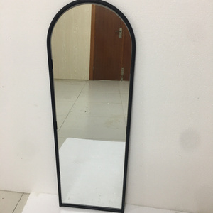 Large size metal mirror modern European style arch shape coated frame full length mirror 60x180cm black border