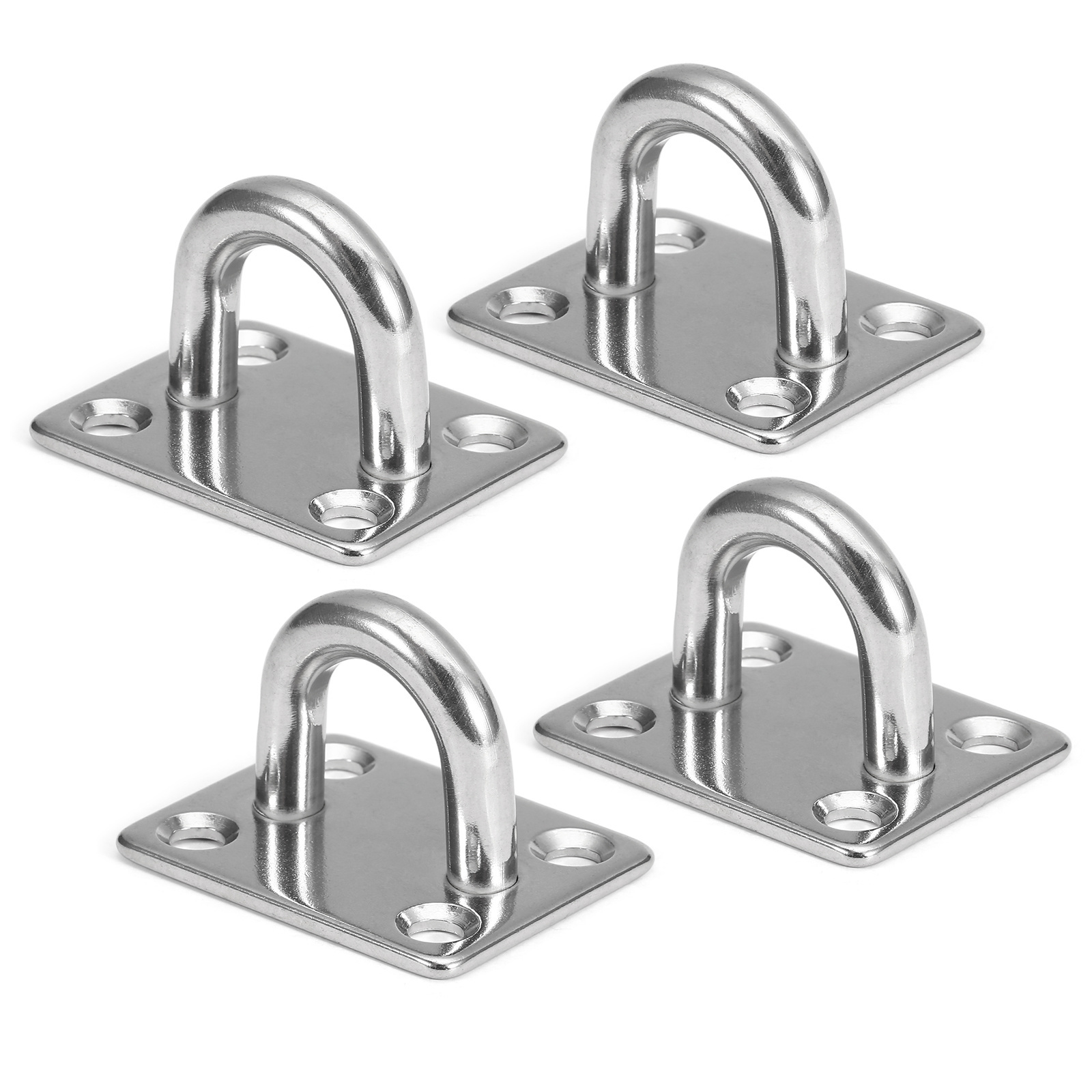 4 pcs Pad Eye Plates Marine Hardware Multifunctional Wall Mount Hook Loops