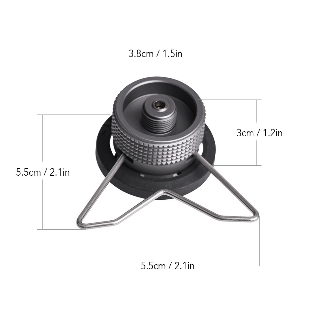 Butane Adapter with Stable Bracket Gas Cartridge Head Conversion Adapter Nozzle Bottle Type Input Screw Type Lindal Valve Output