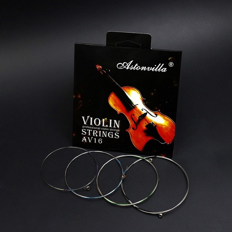 Universal Violin Fiddle String Strings Full Set (E-A-D-G) Steel Core Nickel-silver Wound with Nickel-plated Ball End