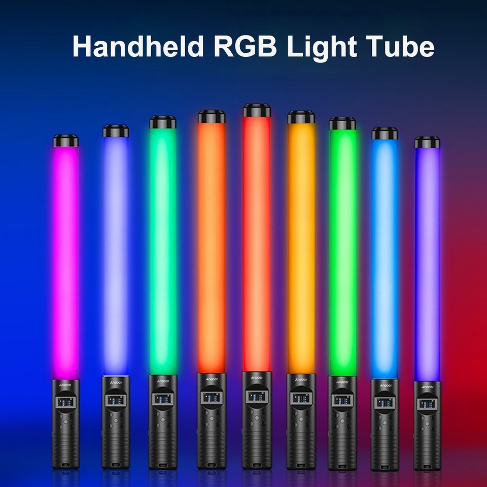 RGB Handheld LED Video Photography Light 3000K-6000K Dimmable 135pcs Beads Led Video Light for Vlog Product Portrait Photography