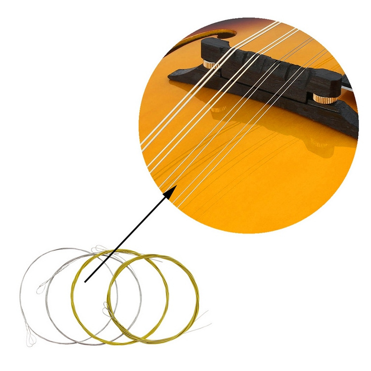 IRIN M101 Full Set Mandolin Strings Bronze Wound Stainless Steel Silver & Gloden Color (.010-.034)  Instrument Strings