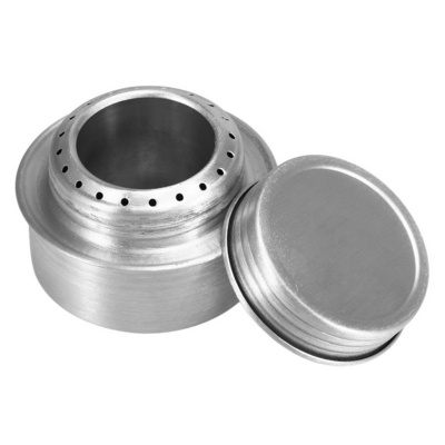 Portable Mini Aluminum Alloy Alcohol Stove with Lid Outdoor Camping Hiking Backpacking Cooking Stove