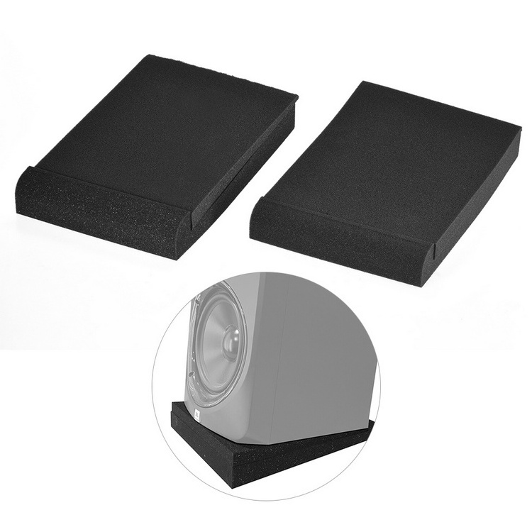 2 Sets Studio Monitor Speaker Isolation Foam Pads Max. 11 * 7.4 Inch Usable Area Acoustic Foam