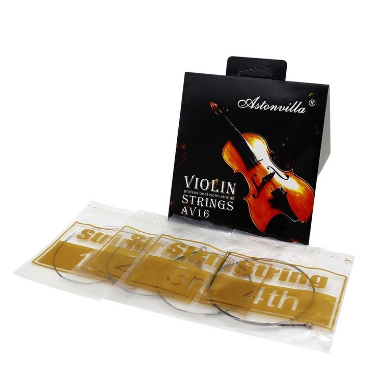 Universal Violin Fiddle String Strings Full Set (E-A-D-G) Steel Core Nickel-silver Wound with Nickel-plated Ball End