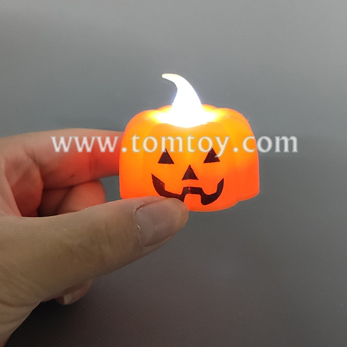 Halloween LED Light Up Flameless Pumpkin Tea Candle