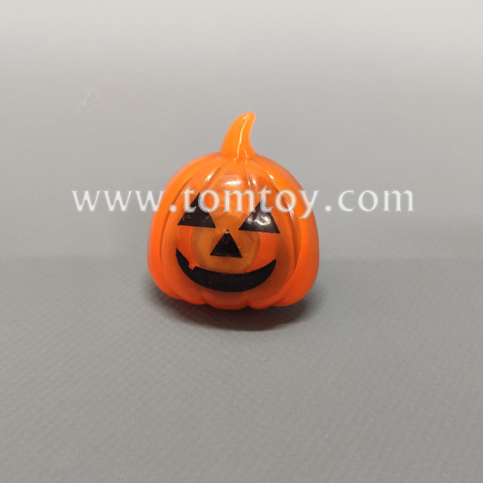 Plastic LED Light Up Pumpkin Rings for Halloween