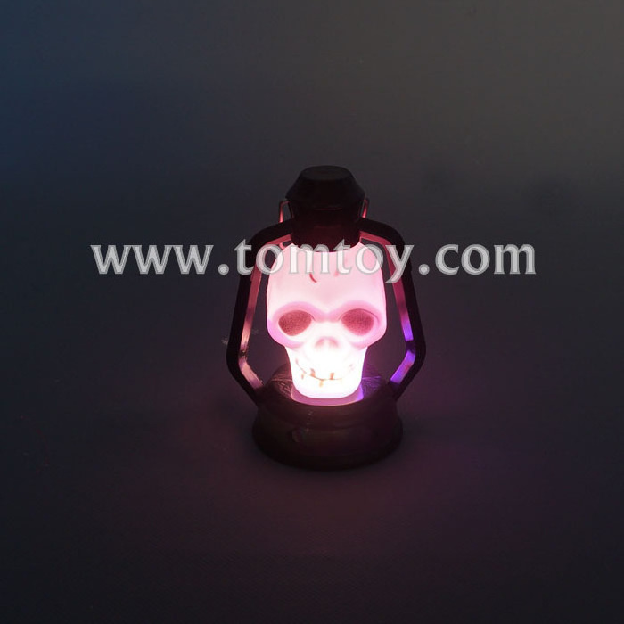 Mini Size Light Up Halloween Decoration LED Pumpkin Skull Lantern