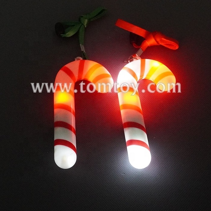 Tomtoy Christmas Light up LED Candy Cane Necklace