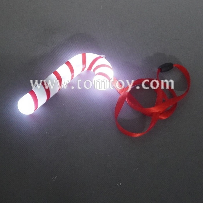 Tomtoy Christmas Light up LED Candy Cane Necklace