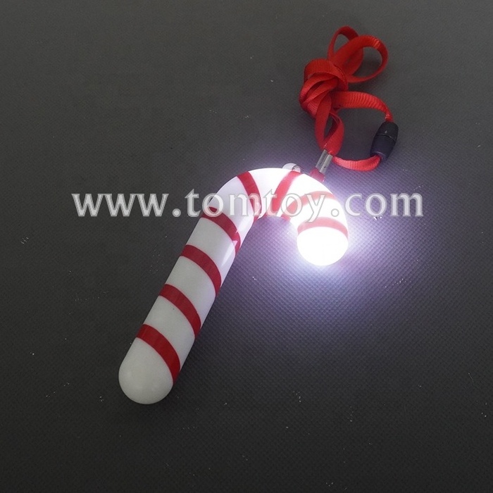 Tomtoy Christmas Light up LED Candy Cane Necklace