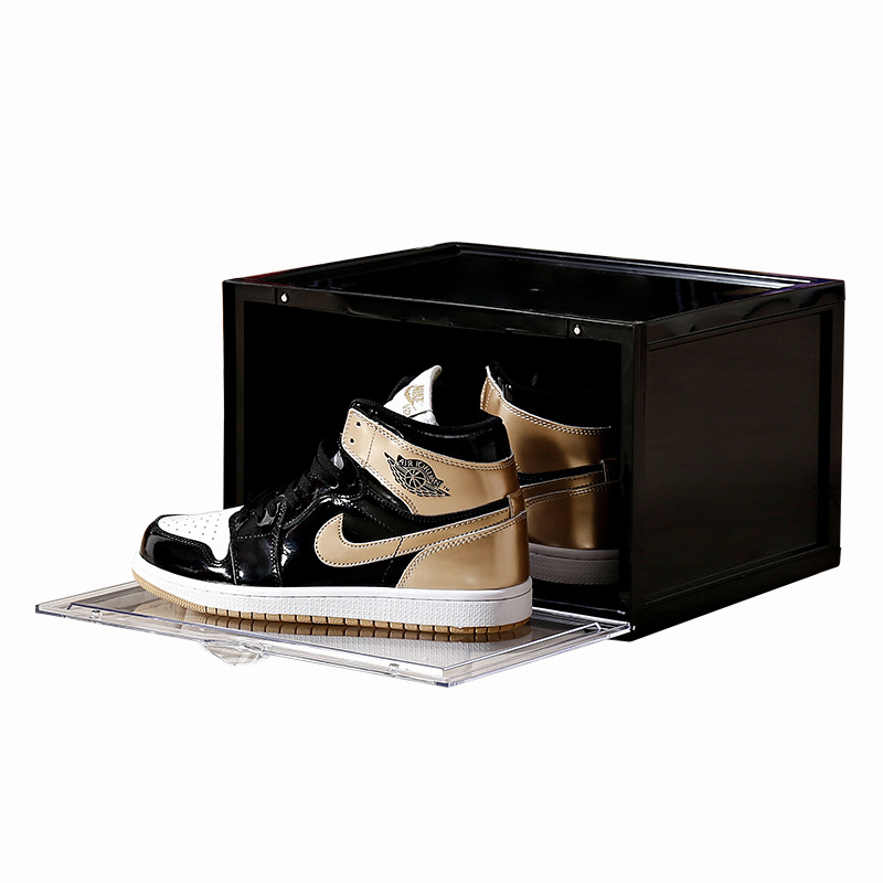 Side Open Drop Door Steady Transparent Stackable Adidas Shoes Use Custom Organizer Drawer Luxury Magnet Shoe Box Drawers