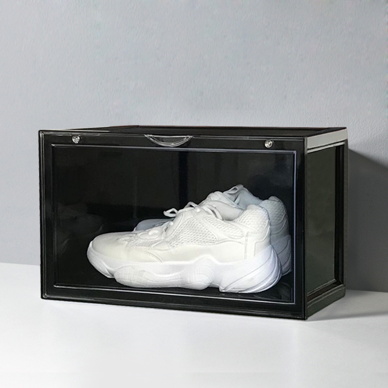 Side Open Drop Door Steady Transparent Stackable Adidas Shoes Use Custom Organizer Drawer Luxury Magnet Shoe Box Drawers