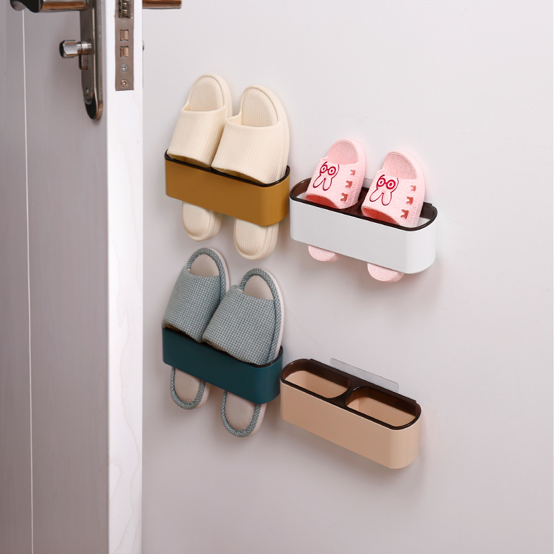 New Over The Door Plastic Foldable Shoe Stand Organizer Rack 2 Pairs Wall Mounted Shoes Storage for Store