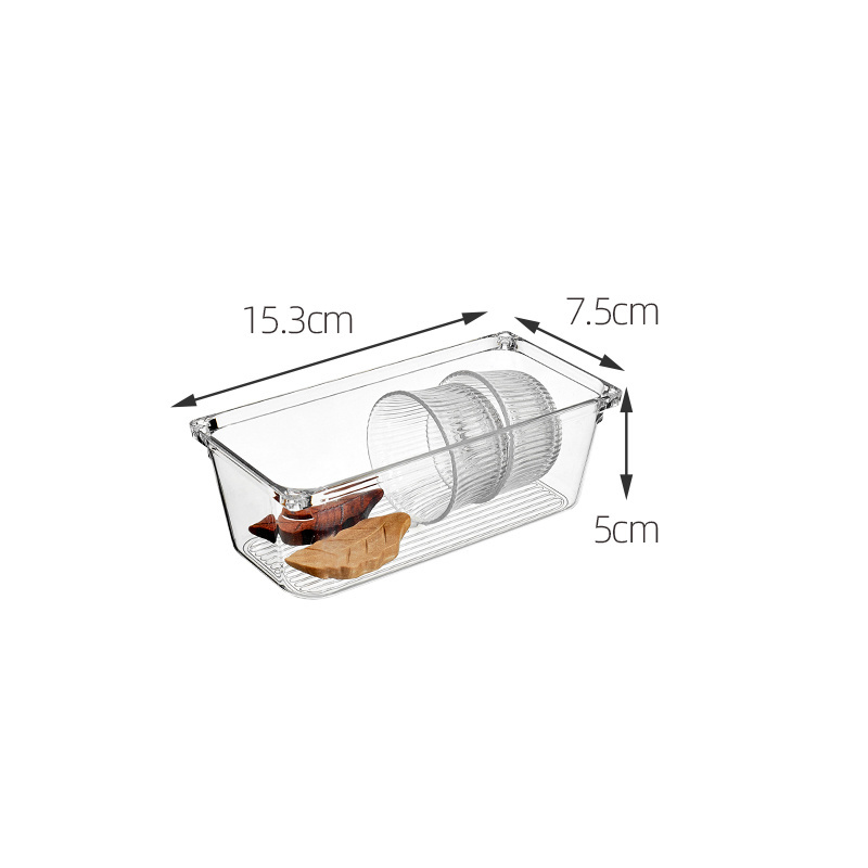 Multipurpose Clear Plastic Storage Bins for Jewelries, Kitchen Gadgets and Office Accessories under desk storage drawers