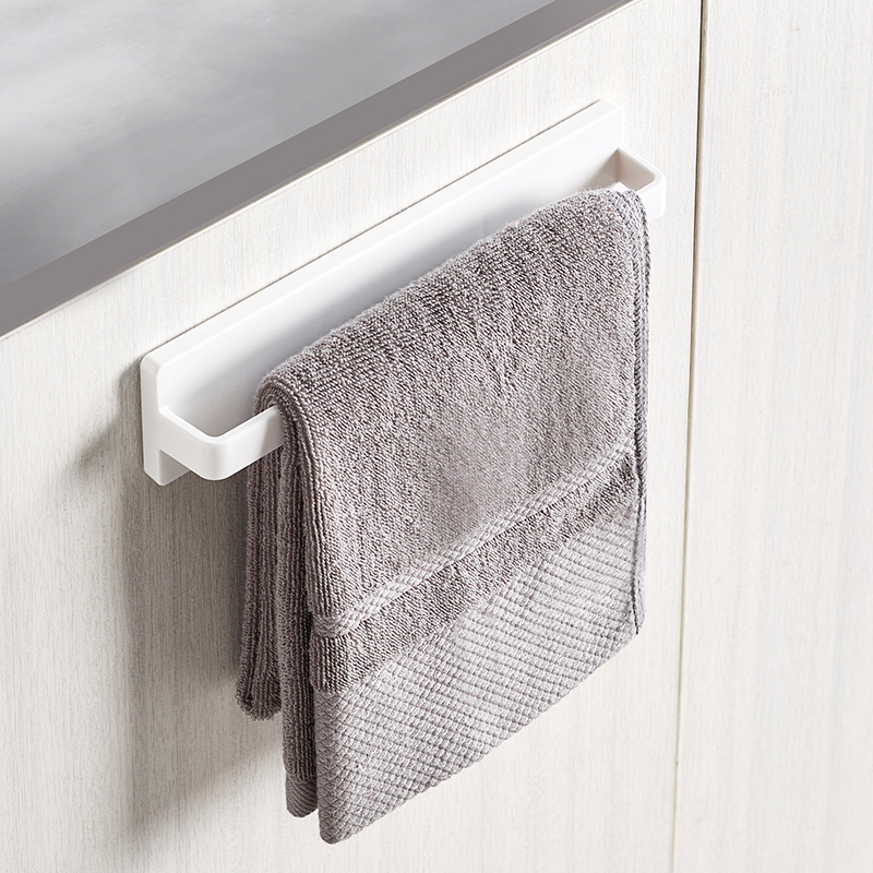 traceless or magnet non-marking flexible standing towel rack wall mounted towel rack for bathroom and kitchen self adhesive