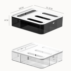 Kitchen Plastic Drawer Organizers With Plastic Foil Wrap Dispenser Holder Plastic Ziplock Bag Storage Organizer