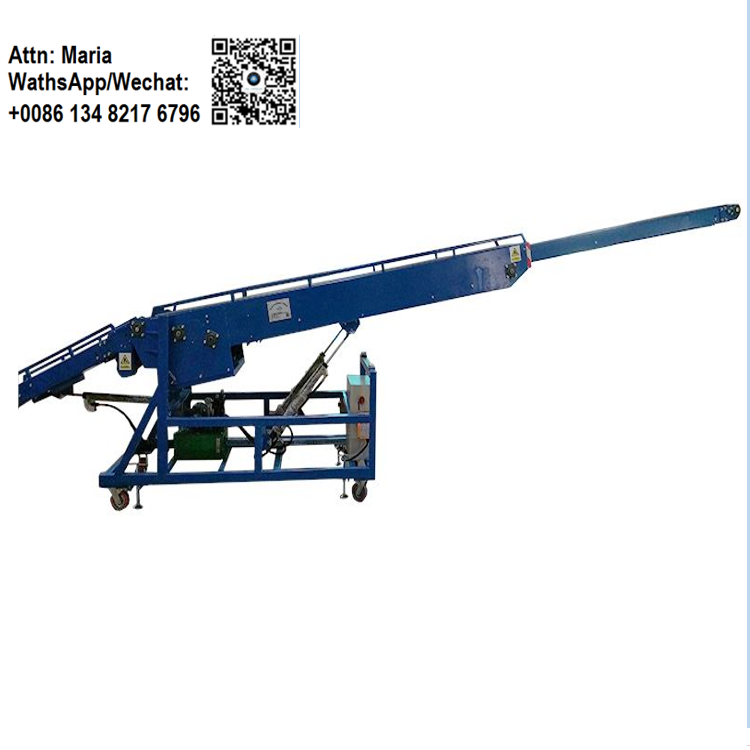 Truck loading unloading conveyors / high chassis mobile fixed inclined extendable telescopic belt conveyor system